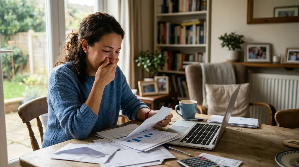 Person reviewing wage and benefit paperwork while calculating Connecticut PFML weekly pay