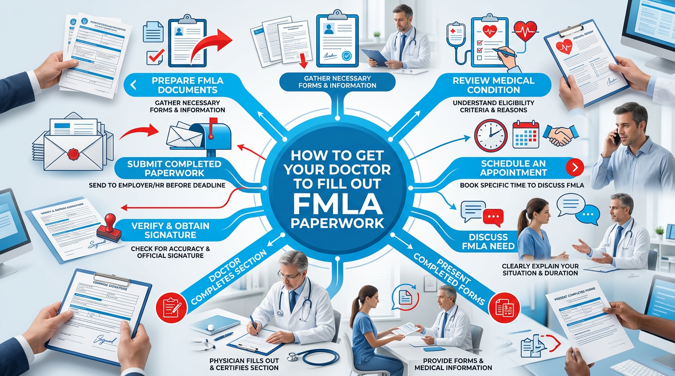 Infographic: How to Get Your Doctor to Fill Out FMLA Paperwork (Step-by-Step) - How to Get Your Doctor to Fill Out FMLA Paper