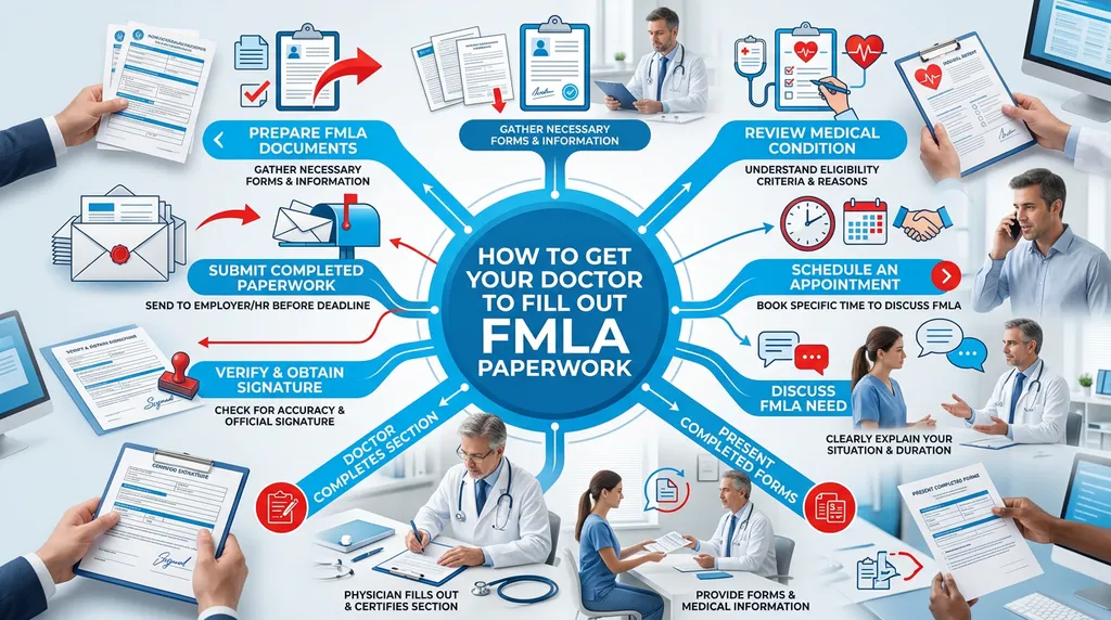 Infographic: How to Get Your Doctor to Fill Out FMLA Paperwork (Step-by-Step) - How to Get Your Doctor to Fill Out FMLA Paper